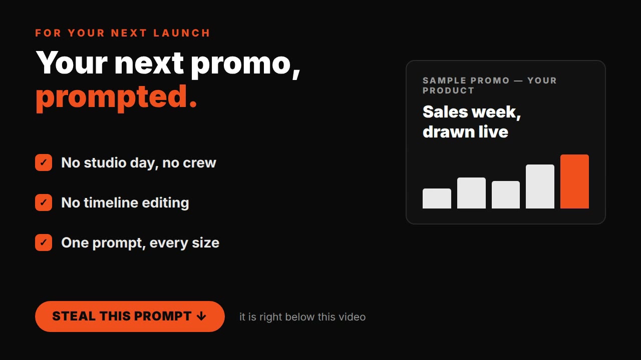 Claude motion graphics prompt — business promo video