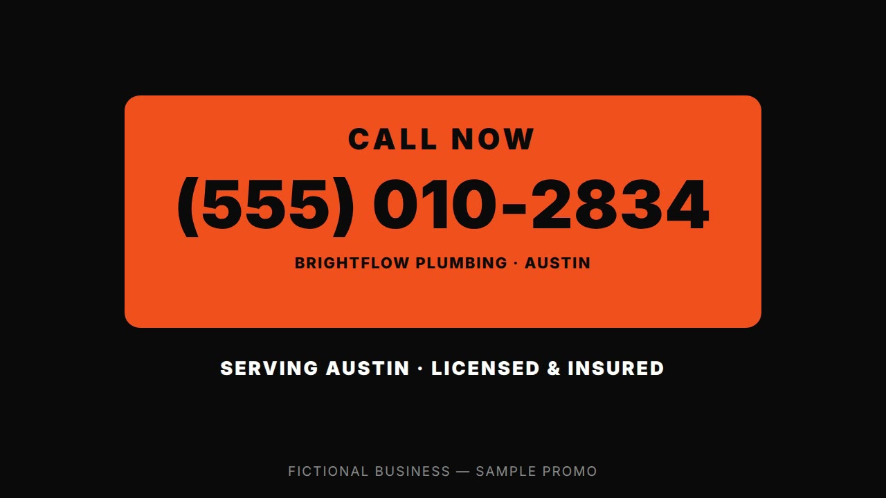 Local business promo — HyperFrames prompt (reviews, service area, call now)